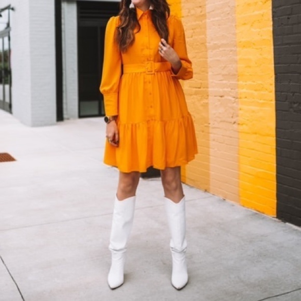 Halogen x atlantic-pacific orange dress